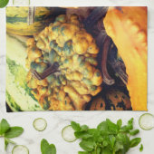 カラフルファンシー食 キッチンタオル (折り畳み)