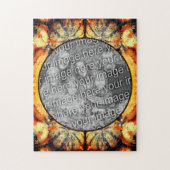 カラフルファンシーGourds Frame自分の写真を作成 ジグソーパズル (縦)