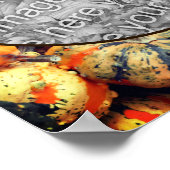 カラフルファンシーGourds Frame自分の写真を作成 ポスター (角)