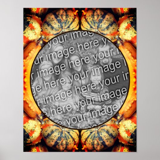 カラフルファンシーGourds Frame自分の写真を作成 ポスター (正面)