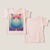 カラフルファンタジーアニマルプリントTシャツ (デザイン正面&裏面)