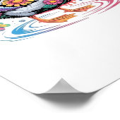 カラフルファンタジーアヒル(花と蝶) ポスター (角)