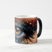 カラフルファンタジーアースグリッターアイクローズアップ モーフィングマグカップ (正面右)