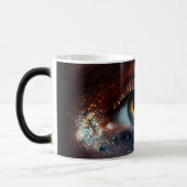 カラフルファンタジーアースグリッターアイクローズアップ モーフィングマグカップ (左)