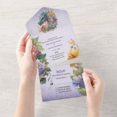 カラフルファンタジードラゴン結婚ズ オールインワン招待状 (貼ってはがせる)