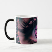 カラフルファンタジーピンクグリッターアイクローズアップモーフィング モーフィングマグカップ (左)