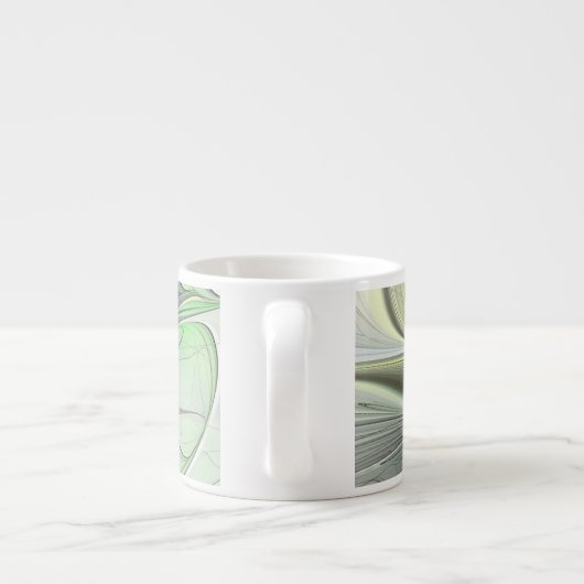 カラフルファンタジーフラワーモダン抽象芸術フラクタル エスプレッソカップ (裏面)