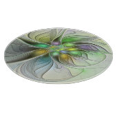 カラフルファンタジーフラワーモダン抽象芸術フラクタル カッティングボード (角)