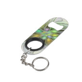 カラフルファンタジーフラワーモダン抽象芸術フラクタル キーホルダー栓抜き (裏面アングル)