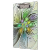 カラフルファンタジーフラワーモダン抽象芸術フラクタル クリップボード (左)