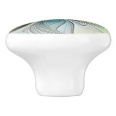 カラフルファンタジーフラワーモダン抽象芸術フラクタル セラミックノブ (側面)