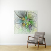 カラフルファンタジーフラワーモダン抽象芸術フラクタル タペストリー (インサイチュ(横))