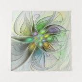 カラフルファンタジーフラワーモダン抽象芸術フラクタル タペストリー (正面)