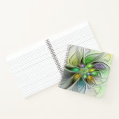 カラフルファンタジーフラワーモダン抽象芸術フラクタル ノートブック (内部)