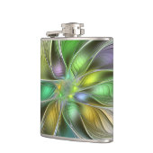 カラフルファンタジーフラワーモダン抽象芸術フラクタル フラスク (左)