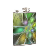 カラフルファンタジーフラワーモダン抽象芸術フラクタル フラスク (右)