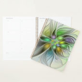 カラフルファンタジーフラワーモダン抽象芸術フラクタル プランナー手帳 (ディスプレー)