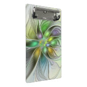 カラフルファンタジーフラワーモダン抽象芸術フラクタル ミニクリップボード (アングル)