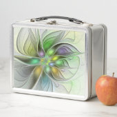 カラフルファンタジーフラワーモダン抽象芸術フラクタル メタルランチボックス (インサイチュ)