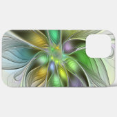 カラフルファンタジーフラワーモダン抽象芸術フラクタル Case-Mate iPhoneケース (裏面 (横))