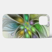 カラフルファンタジーフラワーモダン抽象芸術フラクタル Case-Mate iPhoneケース (裏面 (横))