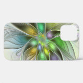 カラフルファンタジーフラワーモダン抽象芸術フラクタル Case-Mate iPhoneケース (裏面 (横))