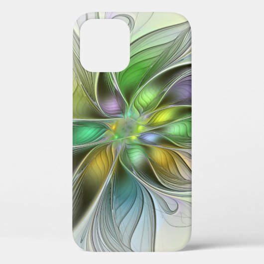 カラフルファンタジーフラワーモダン抽象芸術フラクタル Case-Mate iPhoneケース (裏面)