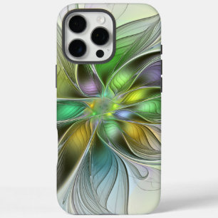 カラフルファンタジーフラワーモダン抽象芸術フラクタル iPhone 16 PRO MAXケース