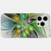 カラフルファンタジーフラワーモダン抽象芸術フラクタル Case-Mate iPhoneケース (裏面 (横))