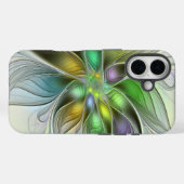 カラフルファンタジーフラワーモダン抽象芸術フラクタル Case-Mate iPhoneケース (裏面 (横))