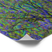 カラフルファンタジーポプラーツリー自然プリント ポスター (角)