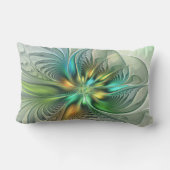 カラフルファンタジーモダン抽象芸術アート花名 ランバークッション (裏面)