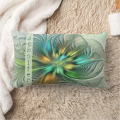 カラフルファンタジーモダン抽象芸術アート花名 ランバークッション (ブランケット)