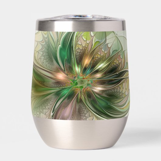 カラフルファンタジーモダン抽象芸術フラクタル花 (正面)