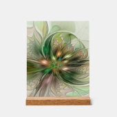 カラフルファンタジーモダン抽象芸術フラクタル花 アクリルサイン (正面)