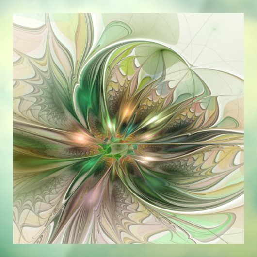 カラフルファンタジーモダン抽象芸術フラクタル花 ウィンドウサイン (シート3)