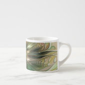 カラフルファンタジーモダン抽象芸術フラクタル花 エスプレッソカップ (右)