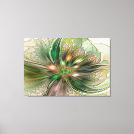 カラフルファンタジーモダン抽象芸術フラクタル花 キャンバスプリント