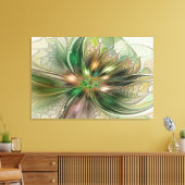 カラフルファンタジーモダン抽象芸術フラクタル花 キャンバスプリント (インサイチュ (リビング))