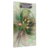 カラフルファンタジーモダン抽象芸術フラクタル花 クリップボード (右)