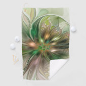 カラフルファンタジーモダン抽象芸術フラクタル花 ゴルフタオル (インサイチュ)