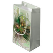 カラフルファンタジーモダン抽象芸術フラクタル花 スモールペーパーバッグ (裏面アングル)