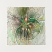 カラフルファンタジーモダン抽象芸術フラクタル花 タペストリー (正面(横))