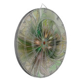 カラフルファンタジーモダン抽象芸術フラクタル花 ダーツボード (正面左)