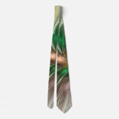 カラフルファンタジーモダン抽象芸術フラクタル花 ネクタイ (裏面)
