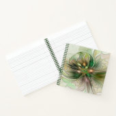 カラフルファンタジーモダン抽象芸術フラクタル花 ノートブック (内部)