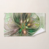 カラフルファンタジーモダン抽象芸術フラクタル花 バスタオルセット (ハンドタオル)