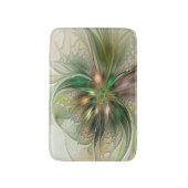 カラフルファンタジーモダン抽象芸術フラクタル花 バスマット (正面縦)