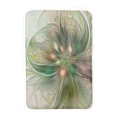 カラフルファンタジーモダン抽象芸術フラクタル花 バスマット (正面縦)