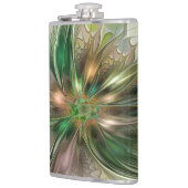 カラフルファンタジーモダン抽象芸術フラクタル花 フラスク (左)
